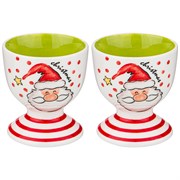 Набор подставок  под яйцо из 2  шт "Веселого нового года" 5,5*6 см