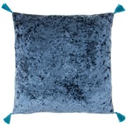 Подушка декоративная 35х35 см  "Мини" ,велюр,синий,100% пэ