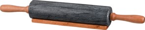 Скалка agness мраморная с деревянными ручками L=46 см D=6 см