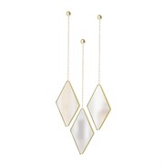 Набор из 3 подвесных зеркал dima матовая латунь