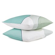 Набор из двух наволочек из сатина  мятного цвета с авторским принтом из коллекции freak fruit, 70х70