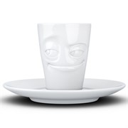 Кофейная чашка с блюдцем tassen impish 80 мл белая