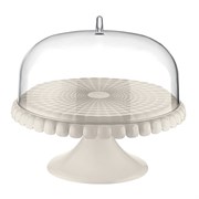 Блюдо для торта с крышкой tiffany, ?30 см, акрил, молочно-белое