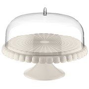 Блюдо для торта с крышкой tiffany, ?36 см, акрил, молочно-белое