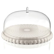 Блюдо сервировочное с крышкой tiffany, ?36 см, молочно-белое