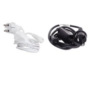 Шнур с адаптером и вилкой для уличной гирлянды, белый/черный, L1,5 м. Степень внешней защиты IP44, 2