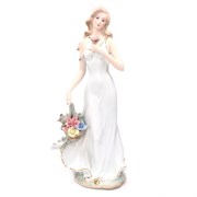 Фигурка декоративная "Девушка с корзиной цветов", L16 W11 H35 см