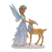 Фигурка декоративная "Фея с олененком", L14 W6 H17 см