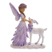 Фигурка декоративная "Фея с олененком", L14 W6 H17 см