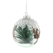 Украшение новогоднее Шар "Еловая лапа", D8 см