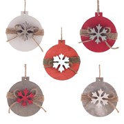 Украшение новогоднее "Снежинка", L8 W1 H8 см, 5в.