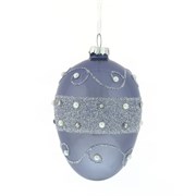 Украшение новогоднее "Яйцо со стразами",  L8 W8 H12 см