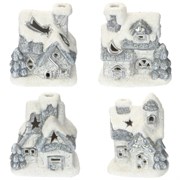 Фигурка декоративная "Домик" с подсветкой, L7,5 W5,5 H9,4 см, 4в.