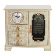 Шкатулка для украшений с часами, L21 W12 H19 см, (1хАА не прилаг.)