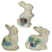 Фигурка декоративная "Заяц",  набор из 3-х шт, L6 W6 H8,5 см