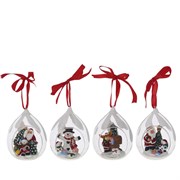 Украшение новогоднее "Капля", L8 W7 H11 см, 4в.