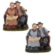 Фигурка декоративная "Бабушка с дедушкой", L17 W12 H18 см, 2в.