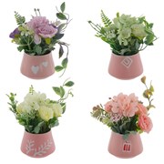 Цветочная композиция, L19 W15,5 H20,5 см, 4в.