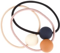 Резинки для волос Dewal Beauty "Цветные шарики", (3 шт.)