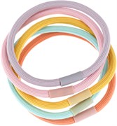 Резинки для волос Dewal Beauty "Акварель", цветные (5 шт.)