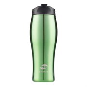 Термокружка Stinger, 0,4 л, сталь/пластик, зеленый глянцевый, 6,5х22,3 см