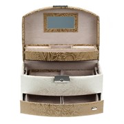 Шкатулка для украшений Jardin D'Ete, цвет бежево-золотой, 22 х 16 х 12,8 см