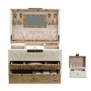 Шкатулка для украшений Jardin D'Ete, цвет бежево-золотой, 30 х 20 х 22,5 см