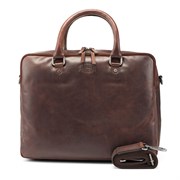 Сумка KLONDIKE DIGGER «Earl», натуральная кожа в темно-коричневом цвете, 29 x 38 x 9 см