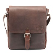 Сумка через плечо KLONDIKE DIGGER «Erin», натуральная кожа в темно-коричневом цвете, 25 x 28 x 6 см