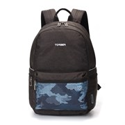 Рюкзак TORBER GRAFFI, серый с карманом синего цвета, полиэстер, 44 x 31 x 18 см