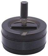 Пепельница S.Quire круглая, сталь, покрыт. черн.краска,черн.,блестящ. вставка,с черн.ручкой, 90 мм