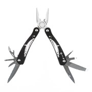 Мультитул Stinger, сталь/алюминий (серебристо-черный), 13 инструментов, нейлоновый чехол, коробка ка