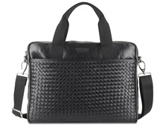 Сумка Mano "Don Luca", натуральная кожа в черном цвете, 37 х 27 х 6 см