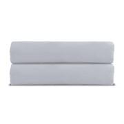 Простыня на резинке из сатина серого цвета из коллекции russian north, 180х200х30 см