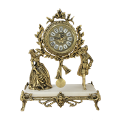 Часы каминные Пастораль на мраморной подставке