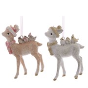 Украшение новогоднее "Олень", L6,5 W3 H9 см, 2в.