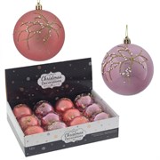 Украшение новогоднее "Шар", набор из 12-ти шт, D 8 см, L36 W26 H9 см