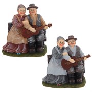 Фигурка декоративная "Бабушка с дедушкой", L18 W11 H18 см, 2в.
