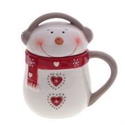 Кружка "Снеговик меломан", 400 мл,  L13,5 W9,5 H14 см