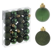 Украшение новогоднее "Шар", набор из 20-ти шт, D 3 см, L14,5 W3 H11,5 см