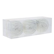 Украшение новогоднее "Шар", набор из 3-х шт, D 8 см, L8 W8 H8 см