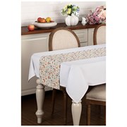 Дорожка на стол "Наив",40х120 см , 100% хлопок ,белый