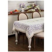 Скатерть "Душа прованса" 140х180 см ,белый, 100% хлопок,твил с пропиткой