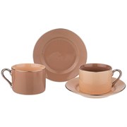 Чайный набор lefard 4 пр. на 2 пер. 220 мл капучино