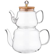 Набор чайников agness "Kristall" 630/1500 мл цвет:прозрачный