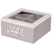 Шкатулка для чая коллекция "Love" 18*18,5*9 см