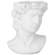 Ваза декоративная "Голова давида" цвет: белый H=21,5 см ,W=17 см ,глубина 15 см