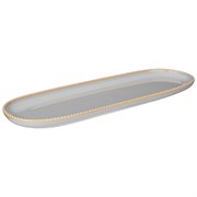 Блюдо овальное bronco "Soul kitchen" 30*9,5*2 см серое