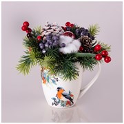 Цветочная композиция в кружке "Торжество" W=19 см *H=19 см -