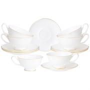 Чайный набор lefard "Классик белый" на 6 пер. 12 пр. 250 мл